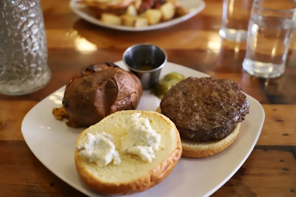 Buffalo Burger with Sweet Potato